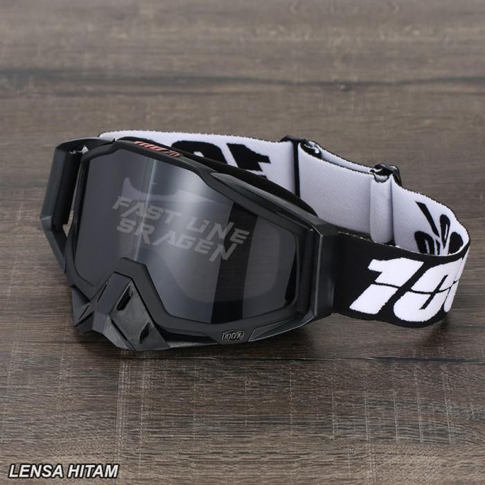 Gambar PROMO Kacamata Goggles helm trail 100 Percent cross supermoto Enduro Trabas Klx Crv Helm JPX GM ORCA NEW - Hitam dari PraduStore undefined Tokopedia