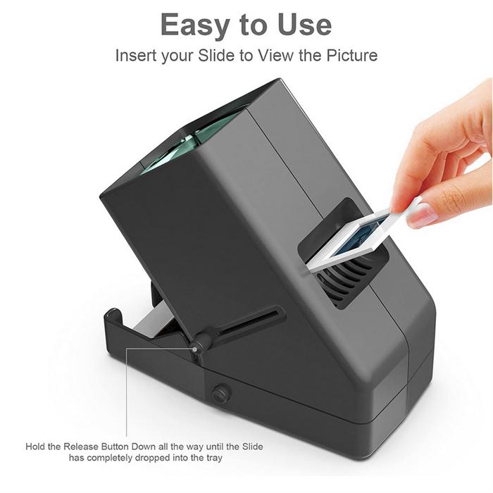 Abvs 35mm Slide Viewer 3x Magnification Usb Poweredbattery Operation-for  35mm Daylight Film Slide And Negative Viewer