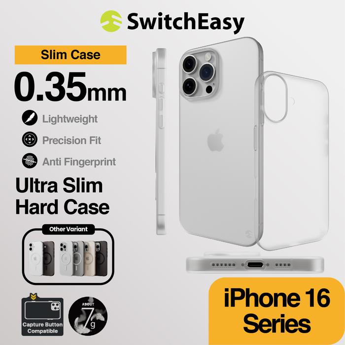 Gambar Case iPhone 16 Pro Max / 16 Pro / 16 Plus / 16 SwitchEasy 0.35 Ultra Thin Slim Casing - Transparent, 16 dari SwitchEasy Official undefined Tokopedia