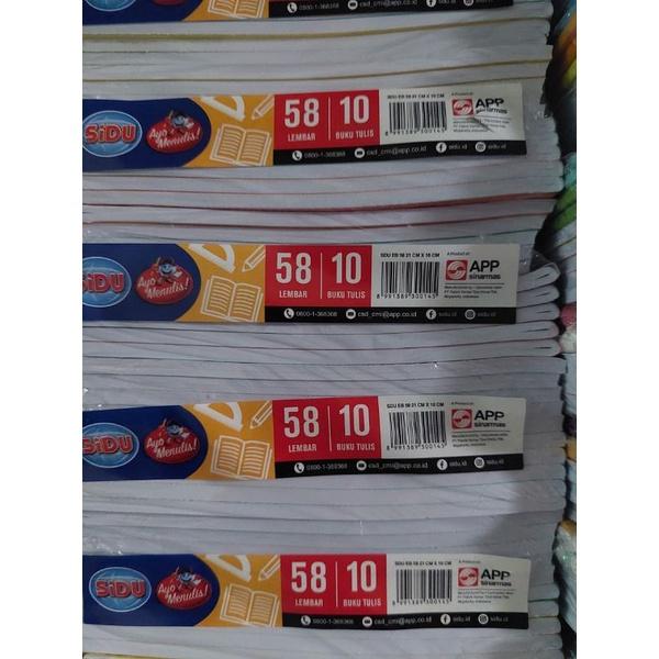 Gambar TERBARU// [1 PACK 10 BK] BUKU TULIS ISI 58 LEMBAR SIDU SINAR DUNIA / BUKU TULIS SIDU dari Violla Go Store undefined Tokopedia