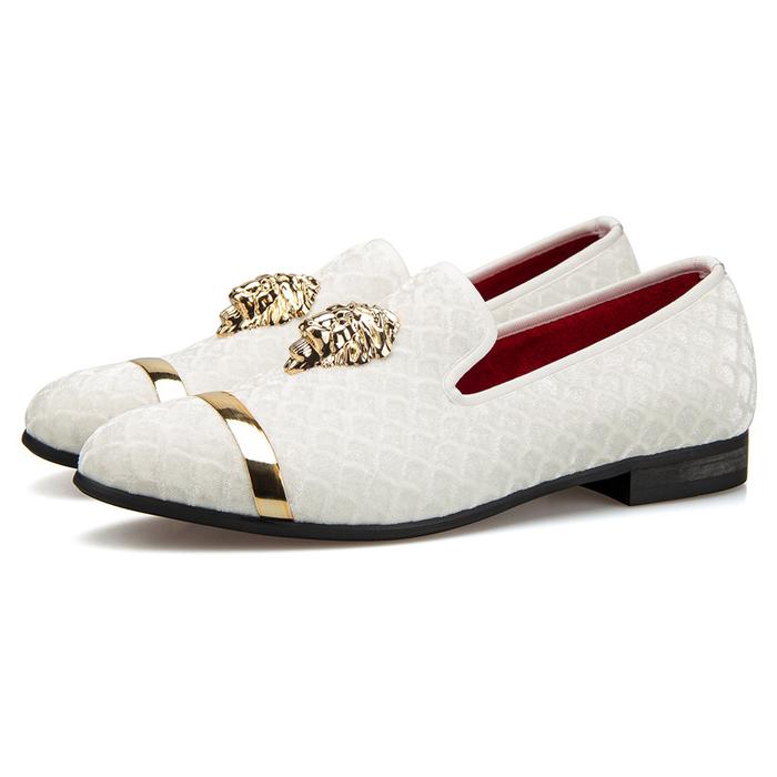 Jual Luxury Brand Loafers Diamond Velvet Men Dress Wedding Shoes