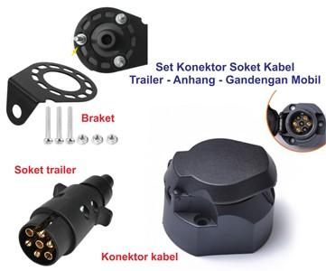 Gambar Set Konektor Soket Kabel Trailer - Gandengan Mobil 12V - 7 pin - Set dari Toko maulana mandiriiiiiii undefined Tokopedia