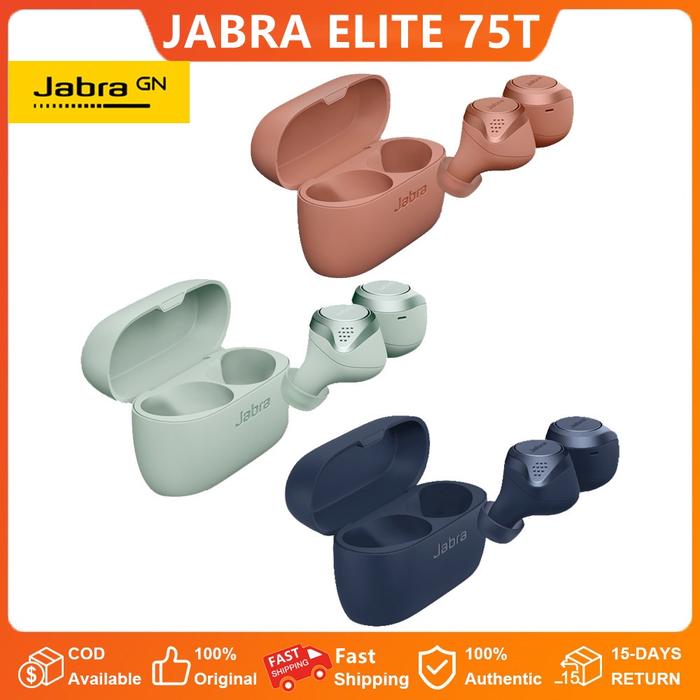 Jual Jabra Elite 75T True Wireless Headphones Tight Bass Built-in