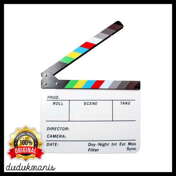 Gambar Clapperboard Action Profesional Clapper Board Colorful Acrylic Papan Sutradara FOT-017 dari saimun kemeja5766 undefined Tokopedia