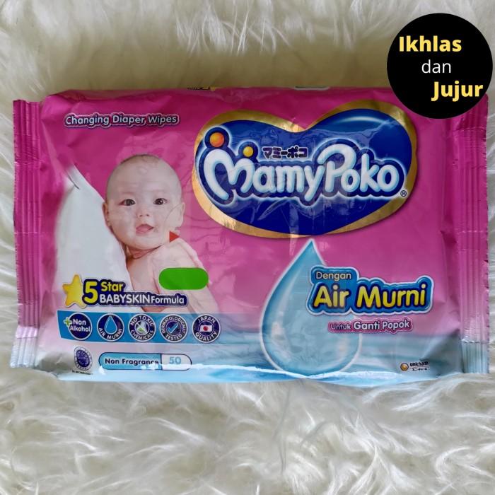 Jual zz- MamyPoko Baby Wipes Non Perfume Reguler 50 Sheets Tisu