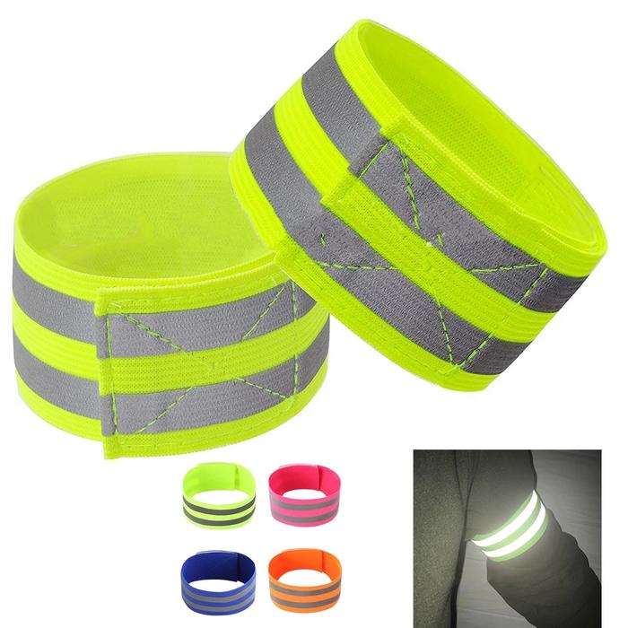 2pcs Running Reflective Arm Bands For Wrist Ankle Leg Led Reflector Armband  Night Cycling Safety Light Tape Led Bracelet Strap