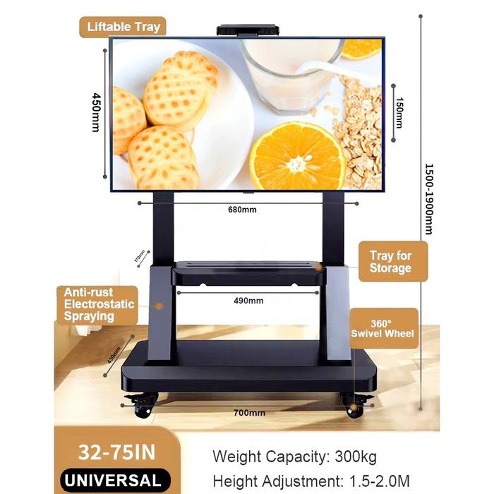 Gambar BERKUALITAS LAGI TREN BRACKET STANDING TV RODA DORONG LED TV 32 75 INCI BRACKET STANDING RODA LED TV - 32" - 75" dari merrychan undefined Tokopedia