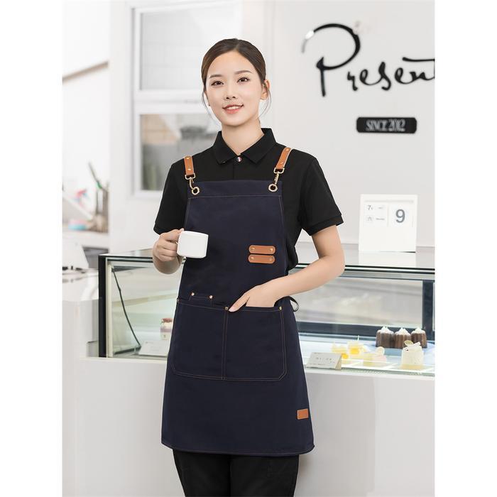 Gambar COD Apron Celmek Celemek Masak Barista Coffee Cafe Shop Dapur Model Kantong Polos Anti Air Dan Minyak Waterproof Bahan Kain Kanvas Tebal Keren Kekinian Rhodey - Hitam dari ahmad_radita undefined Tokopedia