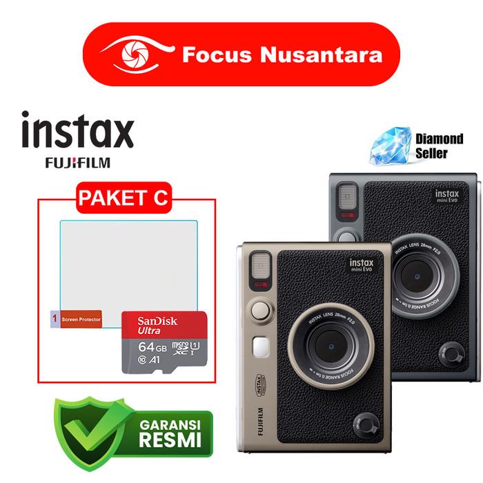 Gambar FUJIFILM Instax Mini Evo 90th Anniversary Special Kit Kamera instan Special Edition GARANSI RESMI - StandardPackage, Titanium Gold - Paket C, Dark Silver dari ekso nayy undefined Tokopedia