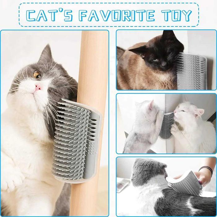 Gambar Catit Mainan Sikat Kucing Cat Brush Corner Tickling Comb - MO59 - Gray dari Twelve SM Home undefined Tokopedia
