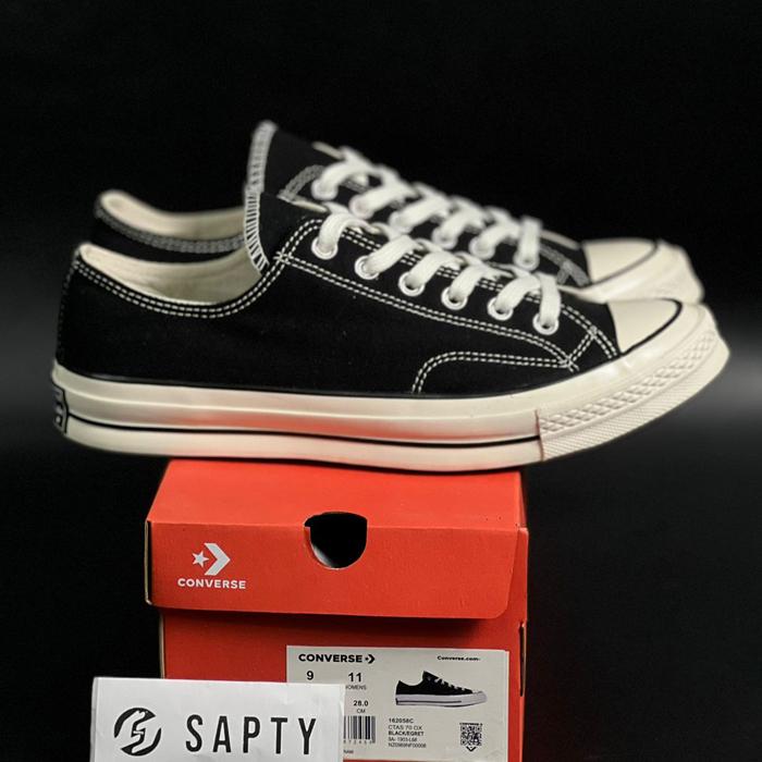 Converse Chuck Taylor 70s Black White Low Sepatu Wanita Convers Pria  Premium 100 Bnib