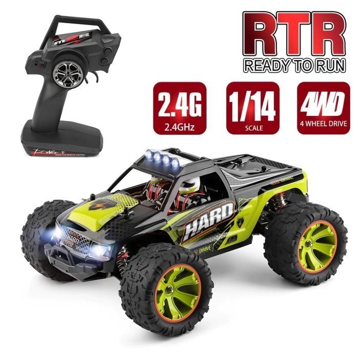 Rc Car Wltoys Wl 144002 Monster Truck Rc Mobil 114 Metal Chassis 60kmh 4wd  Offroad Rtr Original