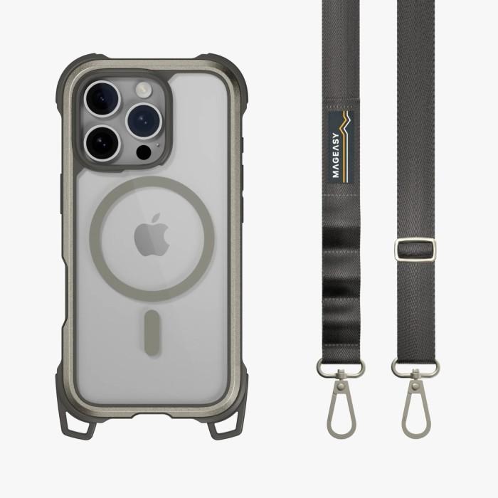 Gambar Case iPhone 16 Pro Max 16 Pro MagEasy Odyssey M + Strap with Lanyard Camera Control Button Edition - Titanium, iPhone 16 Pro dari Primary Cares Official undefined Tokopedia