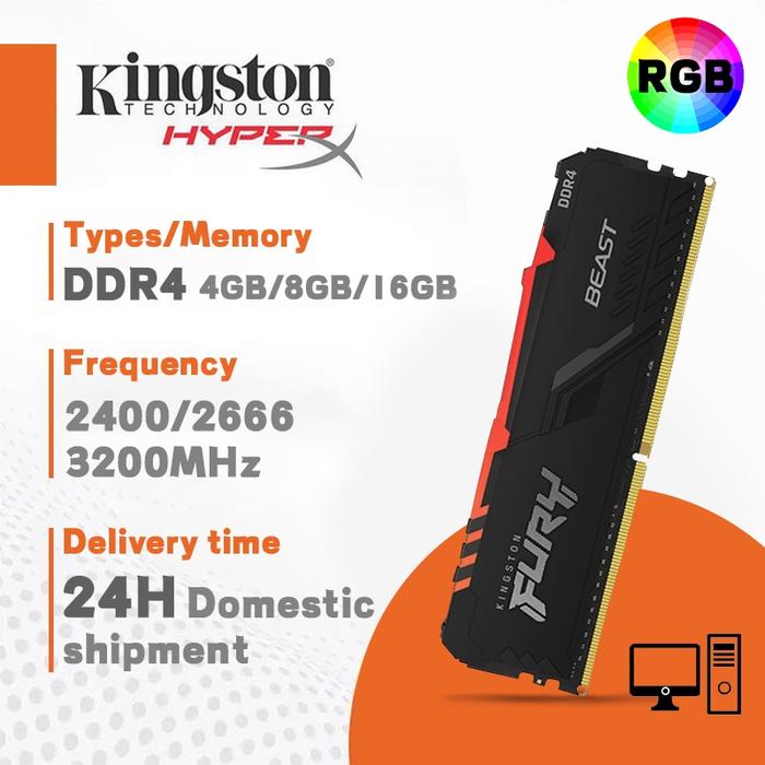 Jual 【Jakarta Spot】8GB/16GB BEAST RGB Kingston Hyperx 2400/2666