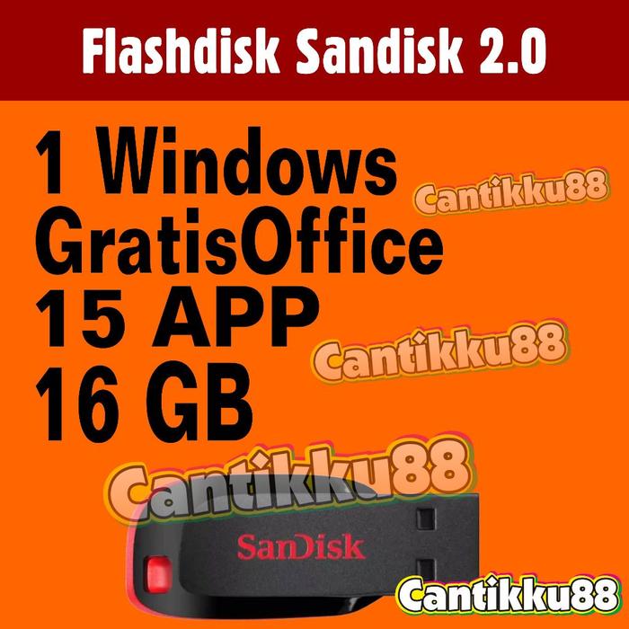 Gambar [Breezzy] Flashdisk USB Windows Bootable Installer Multi Bootable 11 10 7 8 Promo Murah Diskon - 16 GB USB 2.0, win7+app+Office dari Breezzy ID undefined Tokopedia