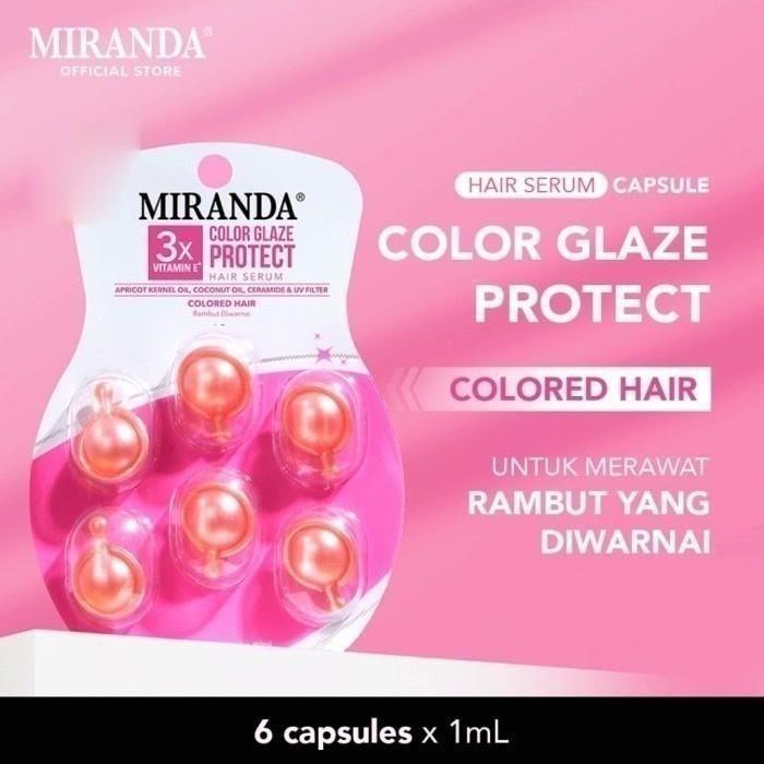 Jual KOM - Miranda Hair Serum Color Glaze Protect 6x1ml dengan 3X ...