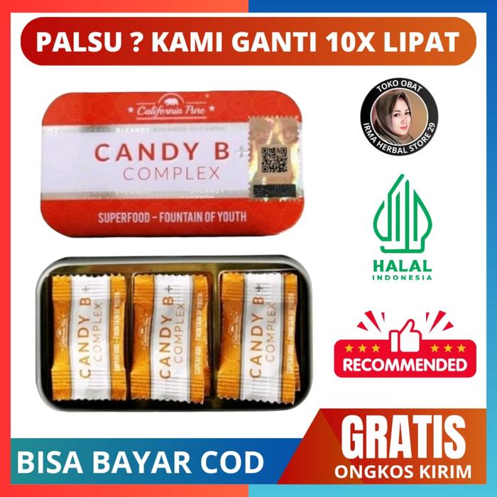 Gambar OKE Candy B Complex Original 12 Pcs - Permen Candy B+ dari Kiki Honey undefined Tokopedia