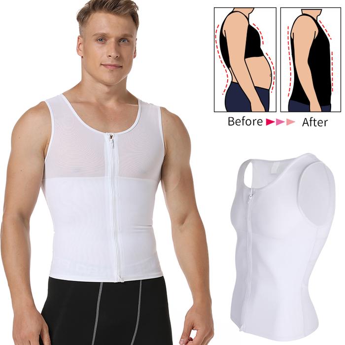 Jual Mens Slimming Body Shaper Gynecomastia Compression Shirts