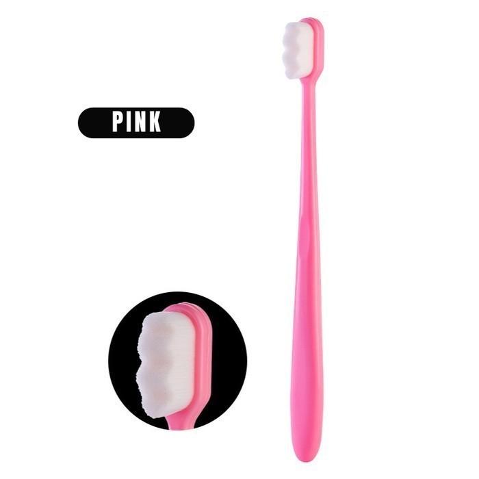 Gambar Sikat Gigi Bulu Nano 12000 Lembut Gaya Jepang / Tootbrush Micro Brush - Merah Muda dari Inteco undefined Tokopedia