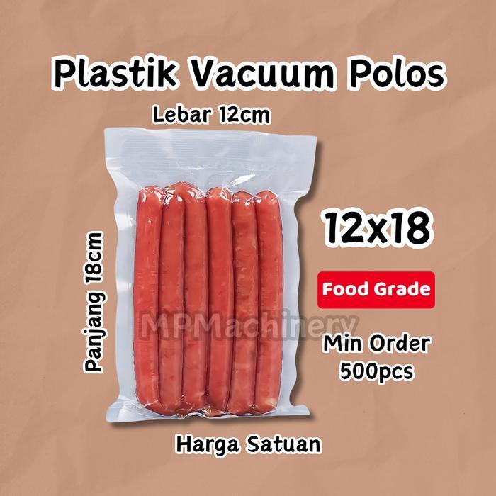 Gambar Plastik Vacuum Bag Sealer Polos 12x18 / Vakum Makanan 12x18cm - 12x18cm IMP, Single Pack dari MPMachinery undefined Tokopedia