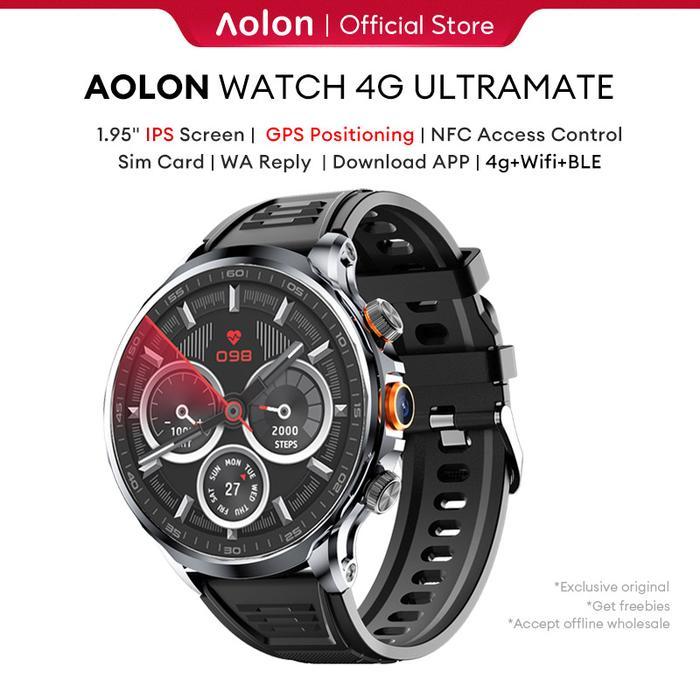 Jual AOLON 4G-ULTRA MATE SMART WATCH 52MM BUILT-IN GPS WIFI