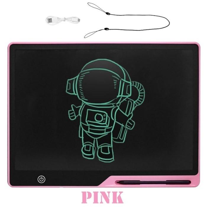 Gambar LCD Drawing Writing Tablet 16inch Papan Tulis Anak Board Writing Pad - Merah Muda dari Einoindonesia undefined Tokopedia