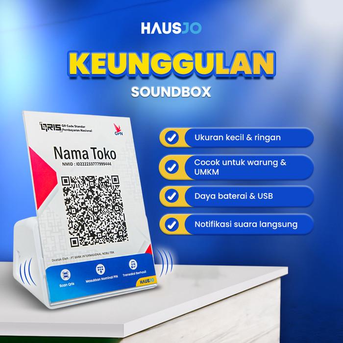 Gambar QRIS SoundBox HausJo – Notifikasi Suara Otomatis Saat Pembayaran dari Jakarta Jaya Raya undefined Tokopedia
