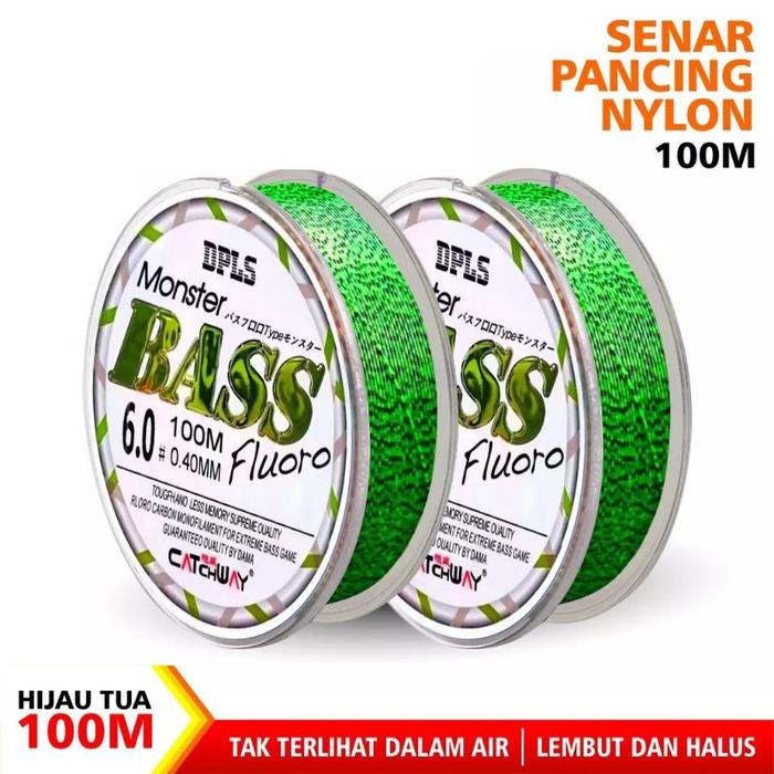 Gambar Senar Pancing Fluorocarbon 100 Meter/Senar monster bass - fluorocarbon, 0.16 dari Faizulshopp undefined Tokopedia