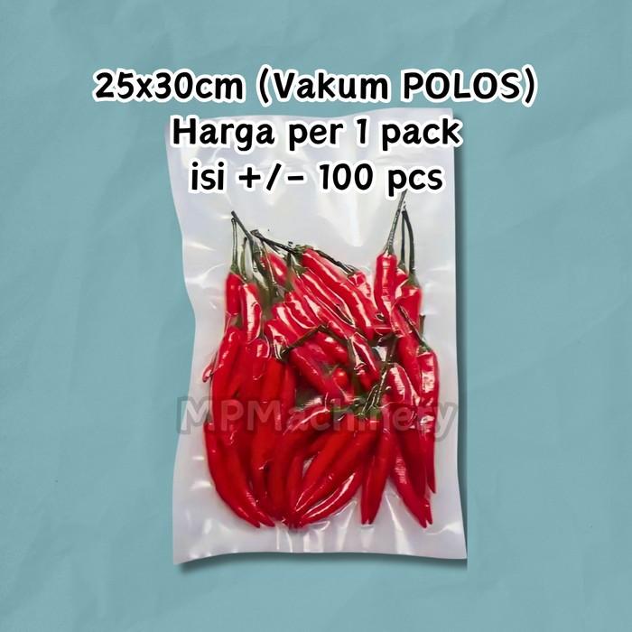 Gambar Plastik Vacuum POLOS 25x30 cm / Kemasan Vakum Makanan Frozen 25x30cm - 23x32cm KRT, Isi +/- 100pcs dari MPMachinery undefined Tokopedia
