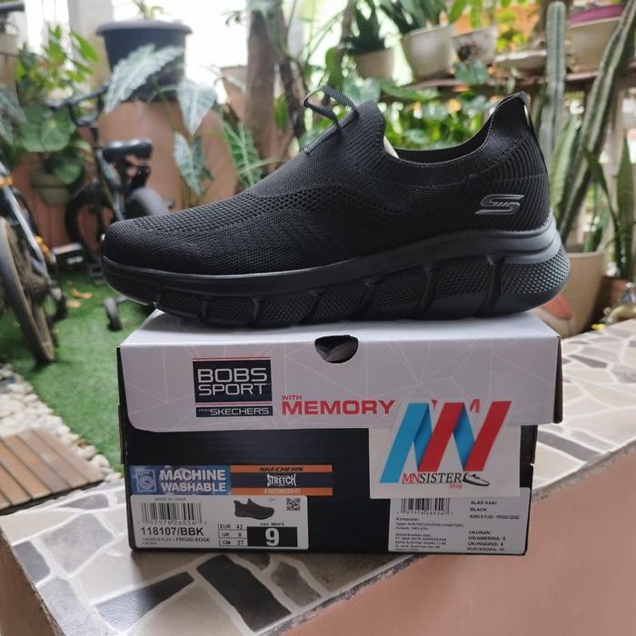 Skechers Sport Skechers Bobs Black Sepatu Slip On Skechers Bobs
