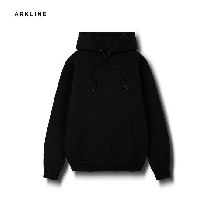 Gambar Arkline Solid Basic Pullover Hoodie Black - S, Black - XS, Black dari theface111 undefined Tokopedia