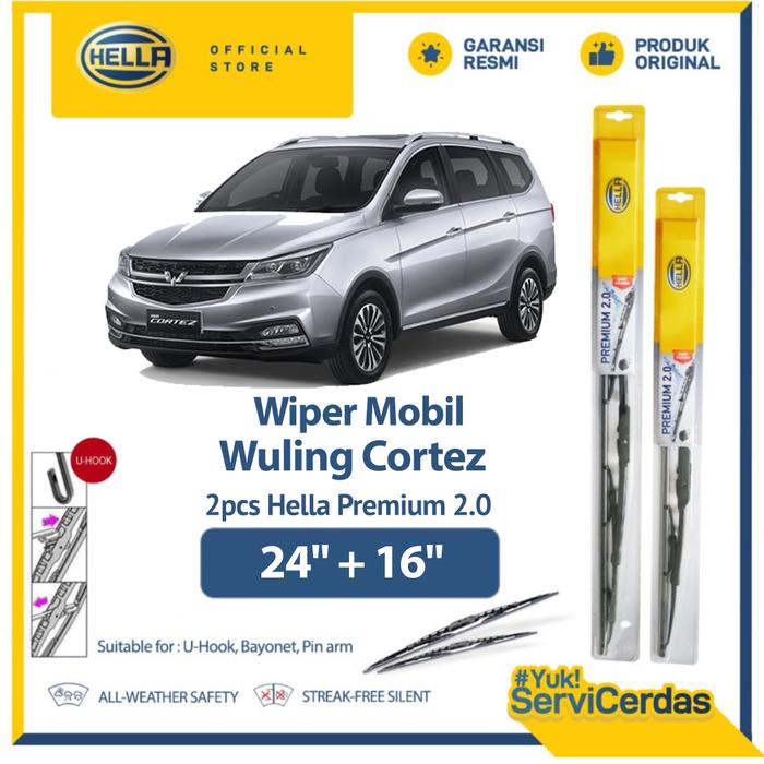 Gambar HAPPY SHOPPING  Wiper Mobil Wuling - HELLA Premium 2.0 - Cortez dari Chantilly undefined Tokopedia