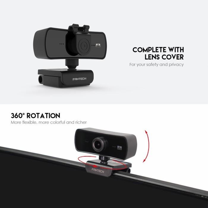 Jual SEDIA WEBCAM 2K QUAD HD 1440P 4MP Fantech PC Camera Video
