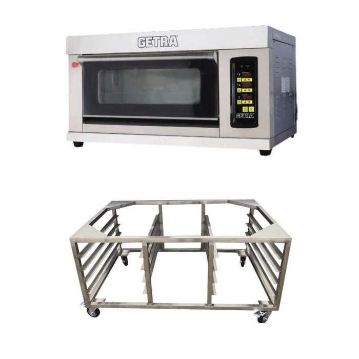 Gambar OVEN GAS 1 DECK 2 TRAY GETRA RFL 12GD OVEN PEMANGGANG ROTI KUE - GETRA RFL-12GD + KAKI dari Marvell Tangerang undefined Tokopedia
