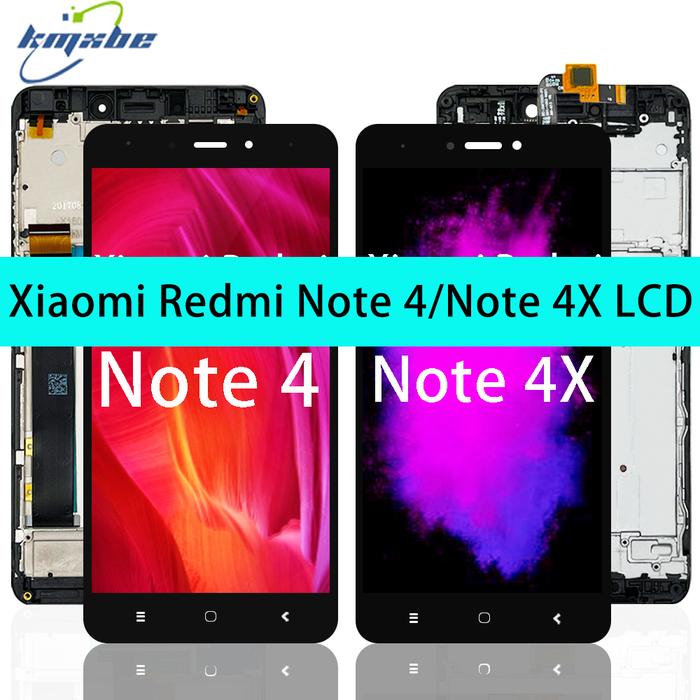 New 55 Original Lcd For Xiaomi Redmi Note Global Version Snapdragon 625  Display Touch Screen Digitizer Note 4x With Frame