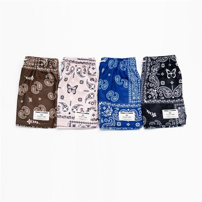 Jual 2024 New Ryoko Rain Mesh Shorts Mens Trend Paisley Print
