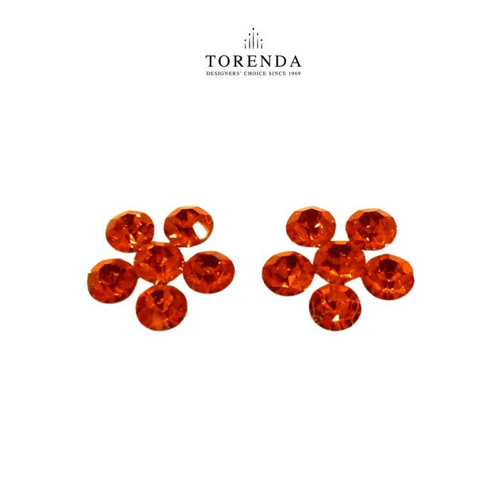 Gambar Torenda Payet Cupset Kristal Ceko Orange 25mm - Varian Warna / Pcs - S3006 - Hyacinth dari Torenda undefined Tokopedia