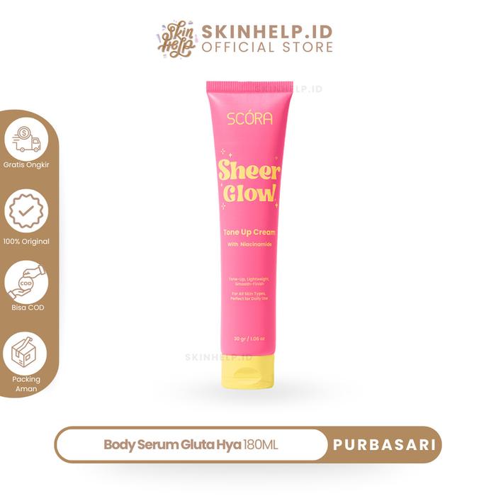Gambar SCORA - Sheer Glow Tone Up Cream 30 Gr | Original Produk 100% dari Skinhelp id undefined Tokopedia