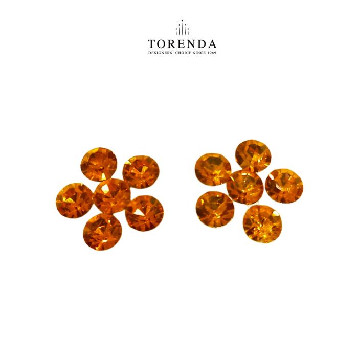 Gambar Torenda Payet Cupset Kristal Ceko Orange 25mm - Varian Warna / Pcs - S3006 - Sun dari Torenda undefined Tokopedia