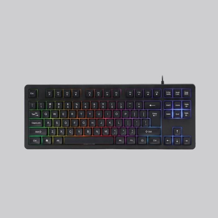 Gambar KEYBOARD GAMING REXUS K9G TKL BLACK (RGB, MEMBRANE) / K9-G Keyboard Fortress Wired Gaming Keyboard RGB - BLACK dari TWINCOM undefined Tokopedia
