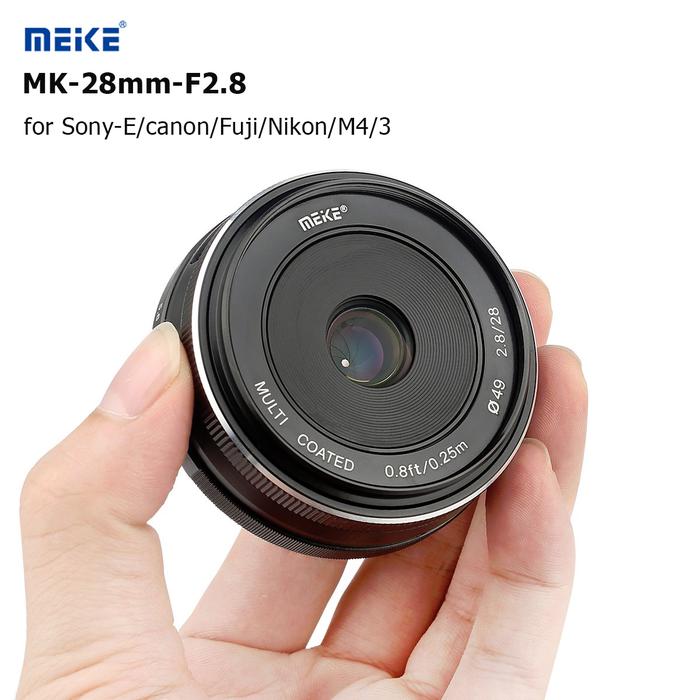 Jual Meike 28mm Camera Lens fixed Manual Focus Lens APS-C for