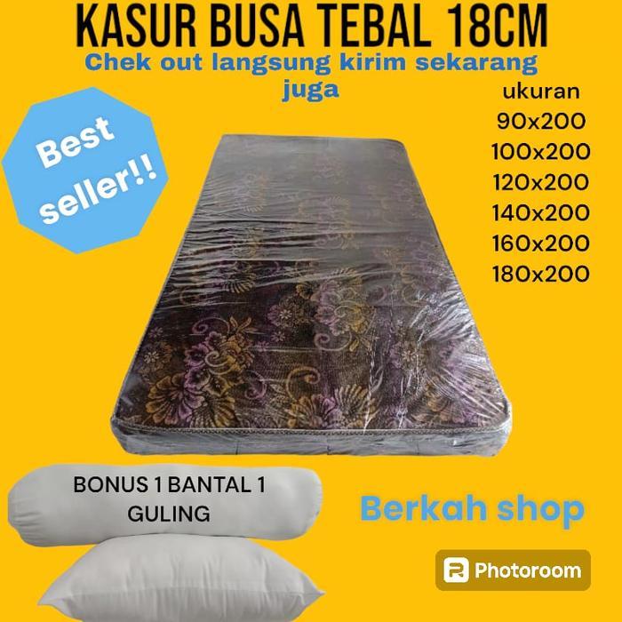 Gambar (BONUS BANTAL & GULING) KASUR BUSA TEBAL 18CM MATRAS TIDUR SPON BERKUALITAS TIDAK ADA GARANSI - 90 dari Mutiara Meubel undefined Tokopedia