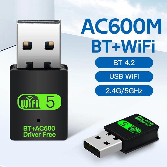 Jual in1 Dongle Network Card 600Mbps USB WiFi Bluetooth Adapter