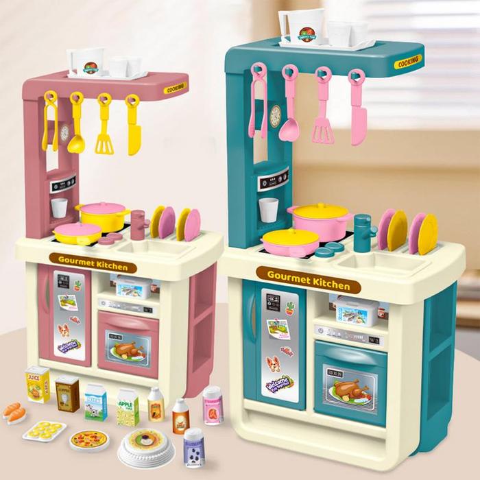 Play Kitchen Sets For Kids Pretend Food And Cooking Playset Toy Kitchen  Sets Big Toy Kitchen Set For Girls Role Playing Games