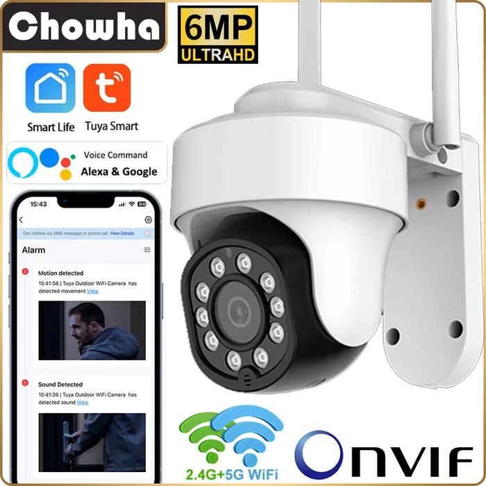 Gambar Tuya Smart Outdoor WiFi Camera ONVIF 6MP Waterproof Security Wireless Surveillance Camera Color Night Vision Alexa IP Camera dari iibbuuffaauuzziiaahhhhhh01 undefined Tokopedia