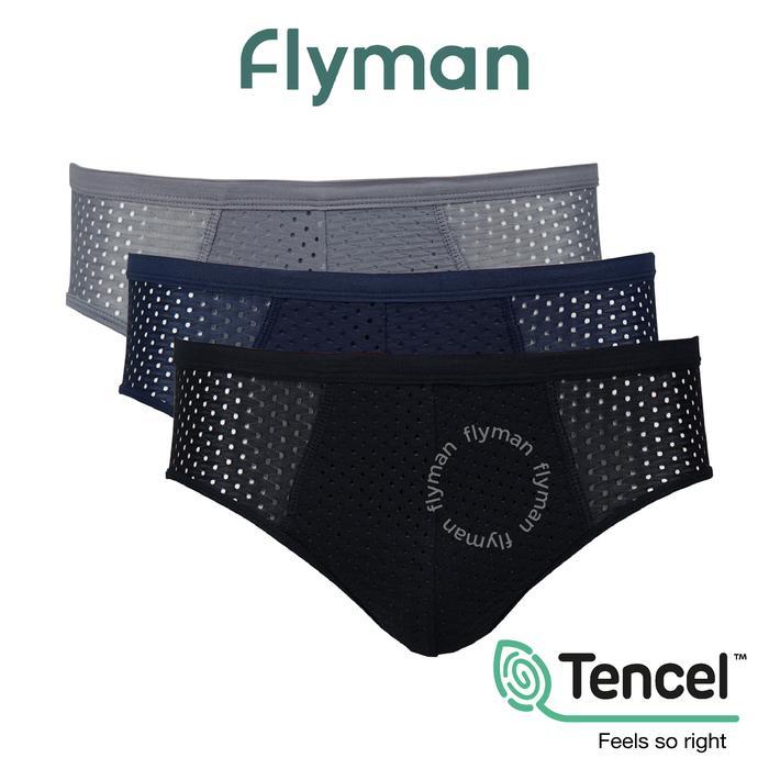 Gambar Flyman Celana Dalam Pria Brief Tencel 3 pcs FM 3245 - M - XL dari buyinbulknow undefined Tokopedia