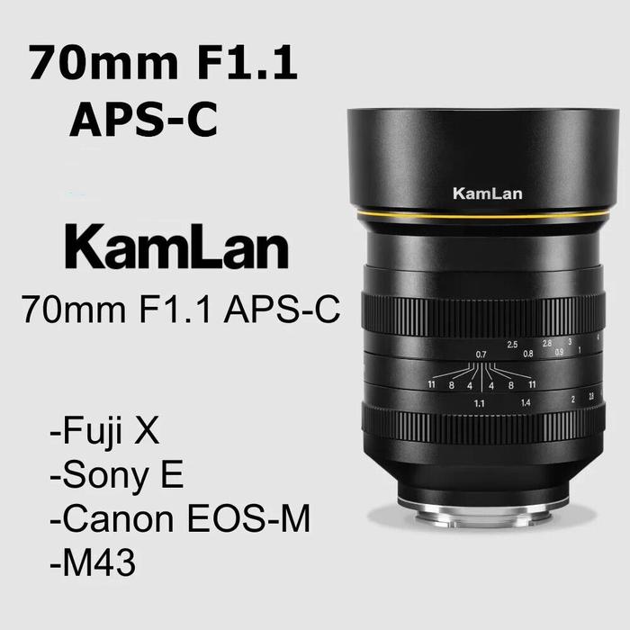 Jual Kamlan 70mm APS-C Large Aperture Manual focus Lens For