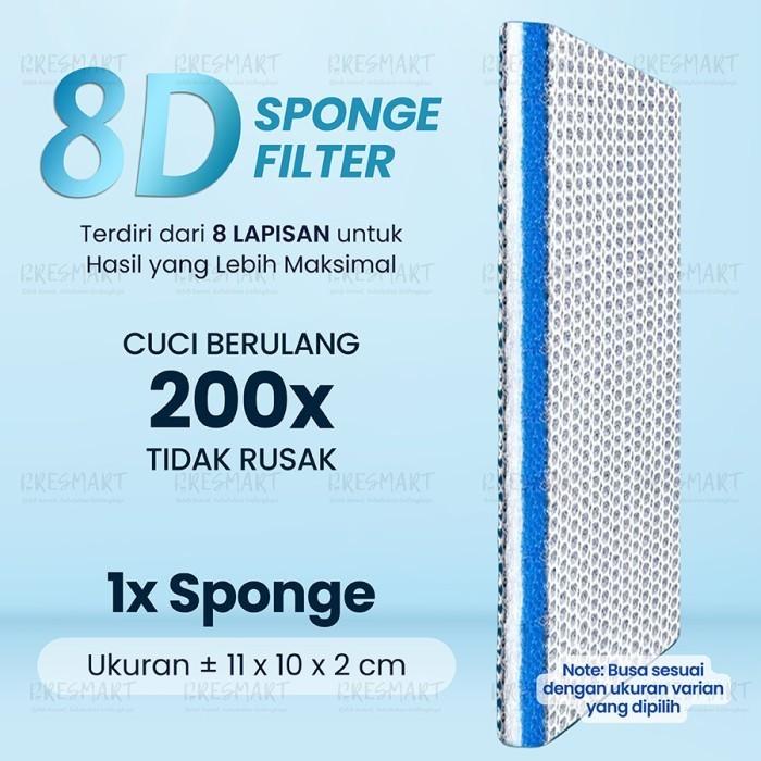 Gambar Magic Busa Filter 8D Honeycomb 8 Lapis Nano Media Kapas Sponge Spon Aquarium Akuarium Kolam Ikan - 11x10cm dari Presmart undefined Tokopedia