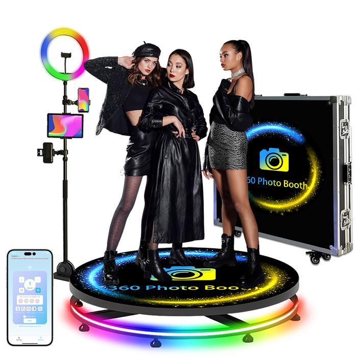 Gambar Portable 360 Photo Booth Automatic Rotating Selfie 360 Camera dari ALLMIR4 undefined Tokopedia