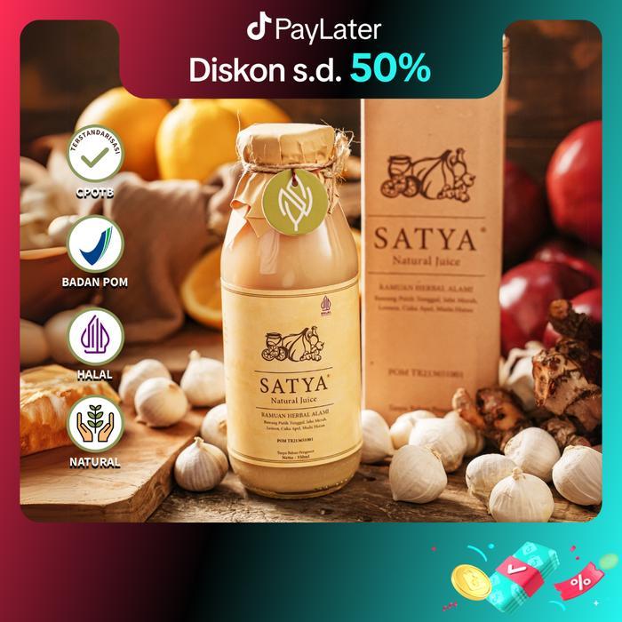 Gambar TERLARIS Satya Natural Juice (Jus Bawang Putih Tunggal, Jahe Merah, Madu Hutan, Cuka Apel, Lemon) dari Harvest id undefined Tokopedia